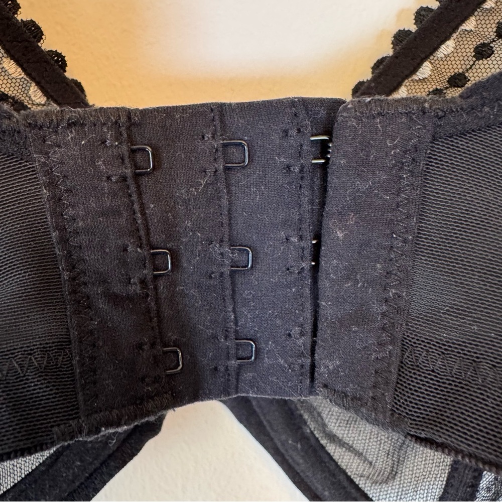 Elomi Elegant Black Sheer Bra lingerie honeymoon 34k 0011 - Picture 7 of 15